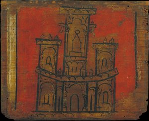 Ceiling Panel with Castle by Unbekannt Unbekannt